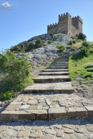 Steps to the Upper Castle in Sudak Fortrees