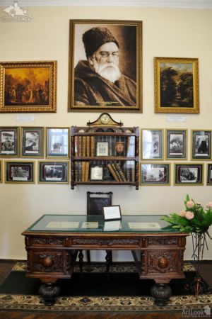 Worktable, Books, Pictures and Portrait of Lev Golitsyn